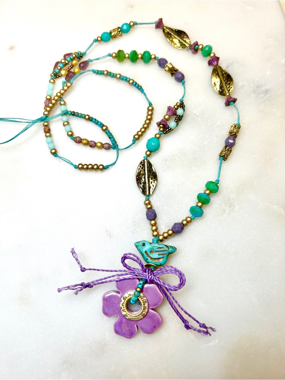 Hand Knotted Boho Necklace